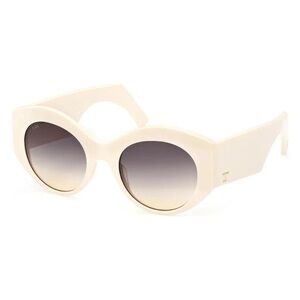 Tod's Cream Round Sunglasses